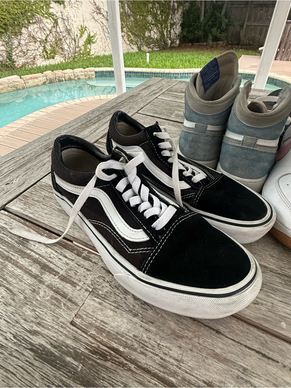 Vans Black & White Low-Top Skate Sneakers